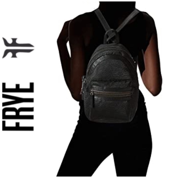 NWT FRYE genuine leather backpack black - Picture 9 of 9